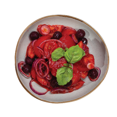 Bakü Usulü Vişneli Domates Salatası